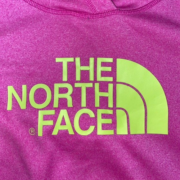 Pink/Neon Yellow Women’s North Face Hoodie - Picture 2 of 3